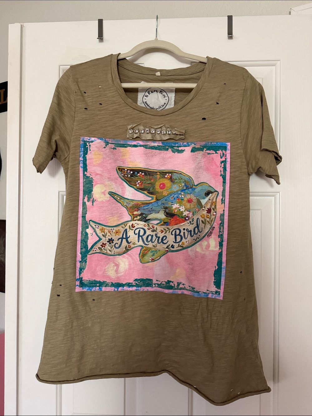 A Rare Bird women’s distressed tee